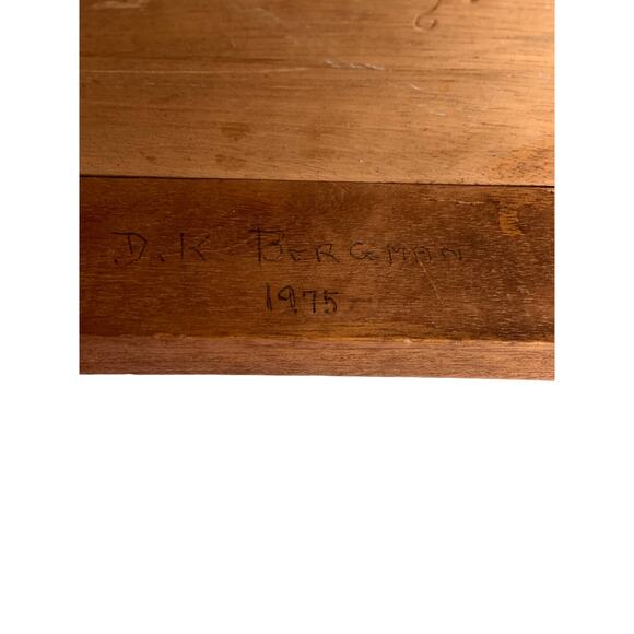 Vintage 1975 Handmade heavy Stool Signed Dik Bergman - Picture 6 of 10